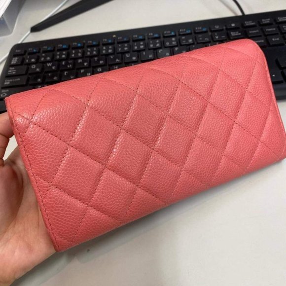 Chanel CC Gusset Classic Flap Wallet Quilted Caviar Long - Picture 6 of 9